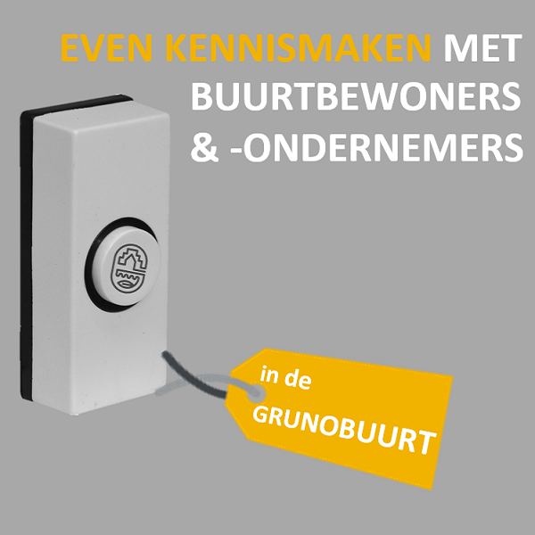 Op de bank bij ... in de Grunobuurt